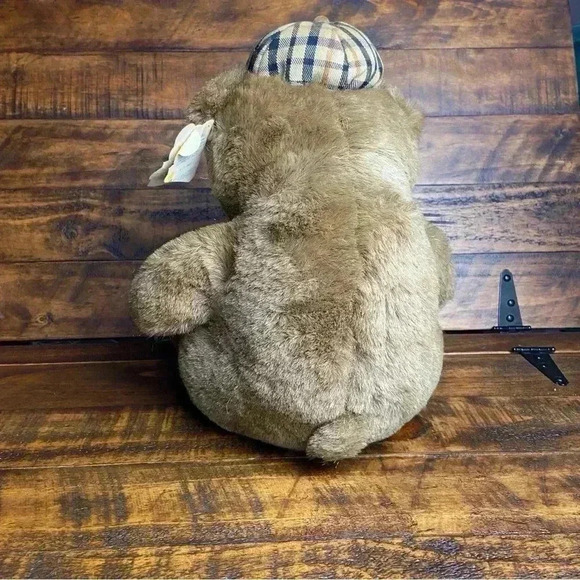 Vintage 1984 Dakin Arthur Bear Plush With Hat Stuffed Animal Brown Soft Bear - Picture 4 of 8